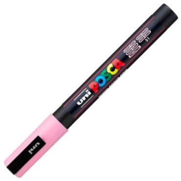 Rotulador Uni Posca PC-3M P/Fina 0.9-1.3 mm. Rosa Claro