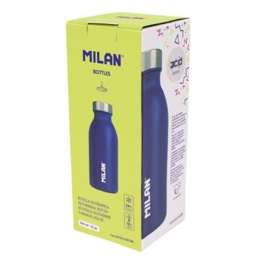 Botella Térmica de Acero Inoxidable Milán Acid 35 ml. Azul